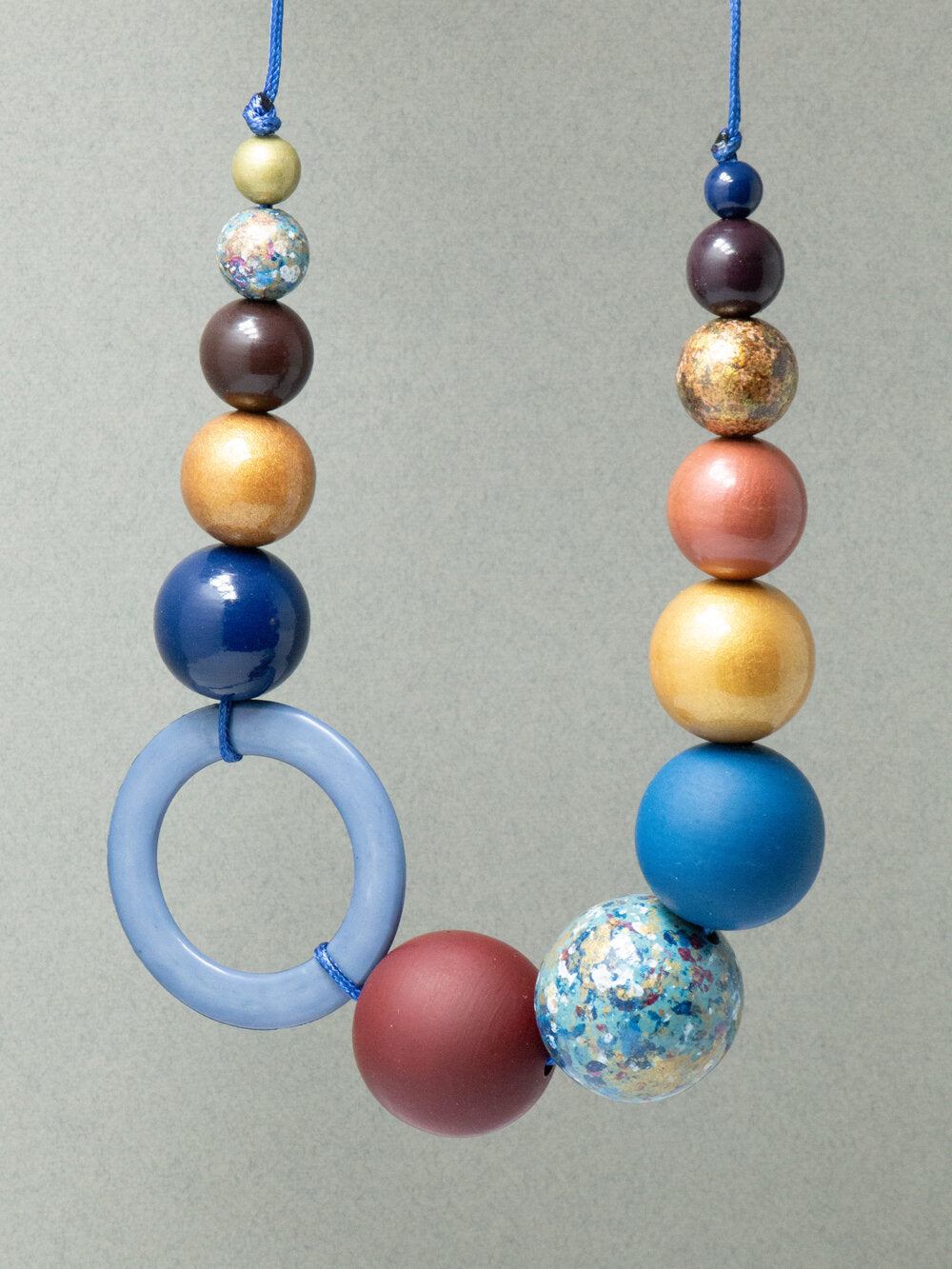 Autumn Rhapsody Wooden Bead Necklace