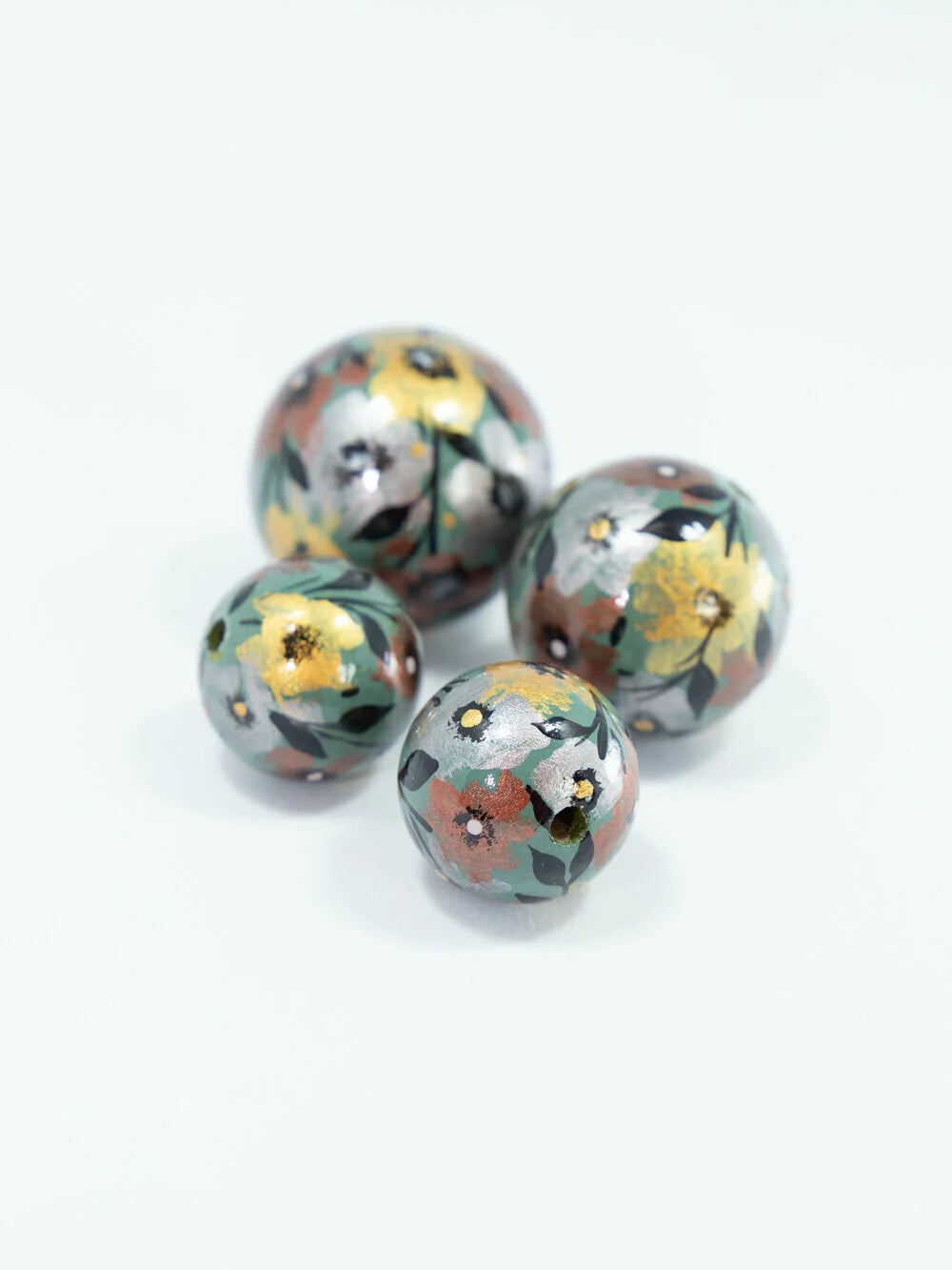 Autumn Garden Wooden Bead