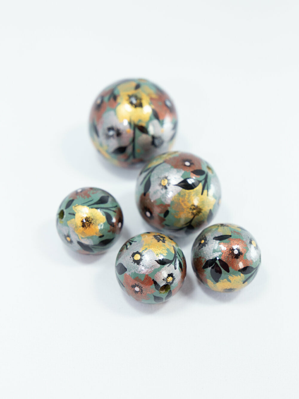 Autumn Garden Wooden Bead
