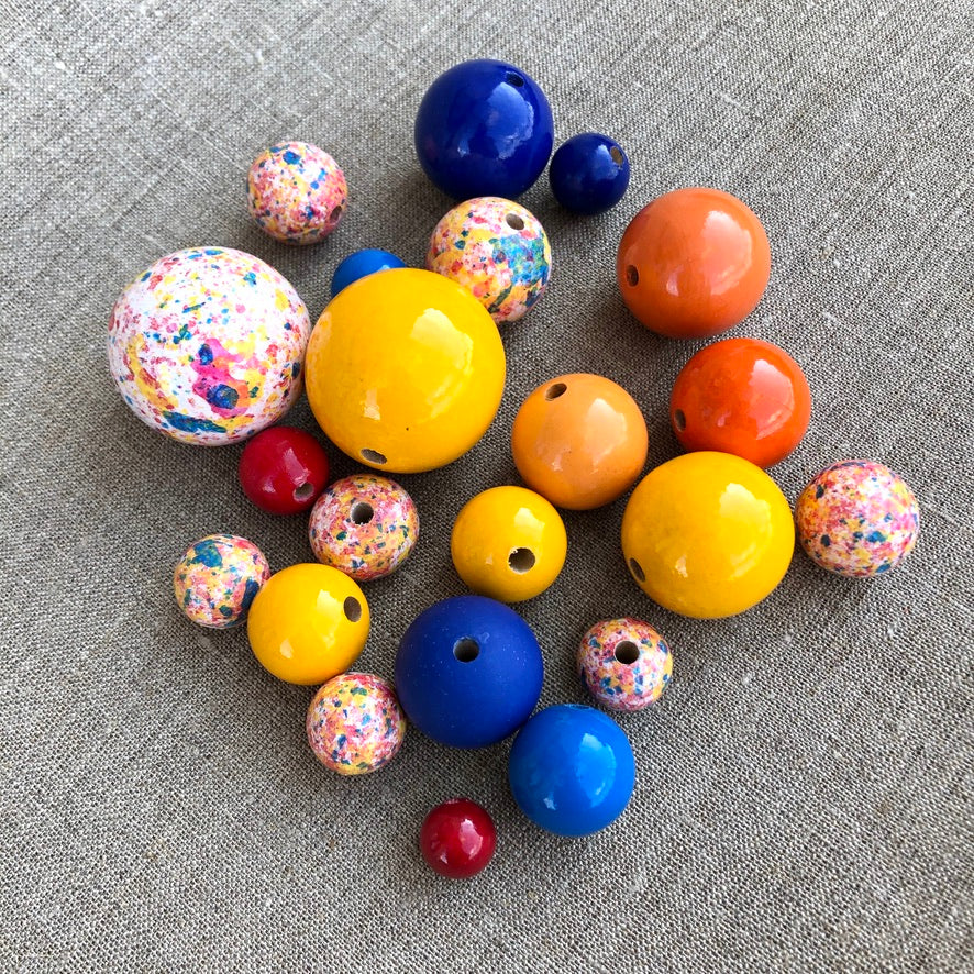 Big Sunny Wooden Beads Set