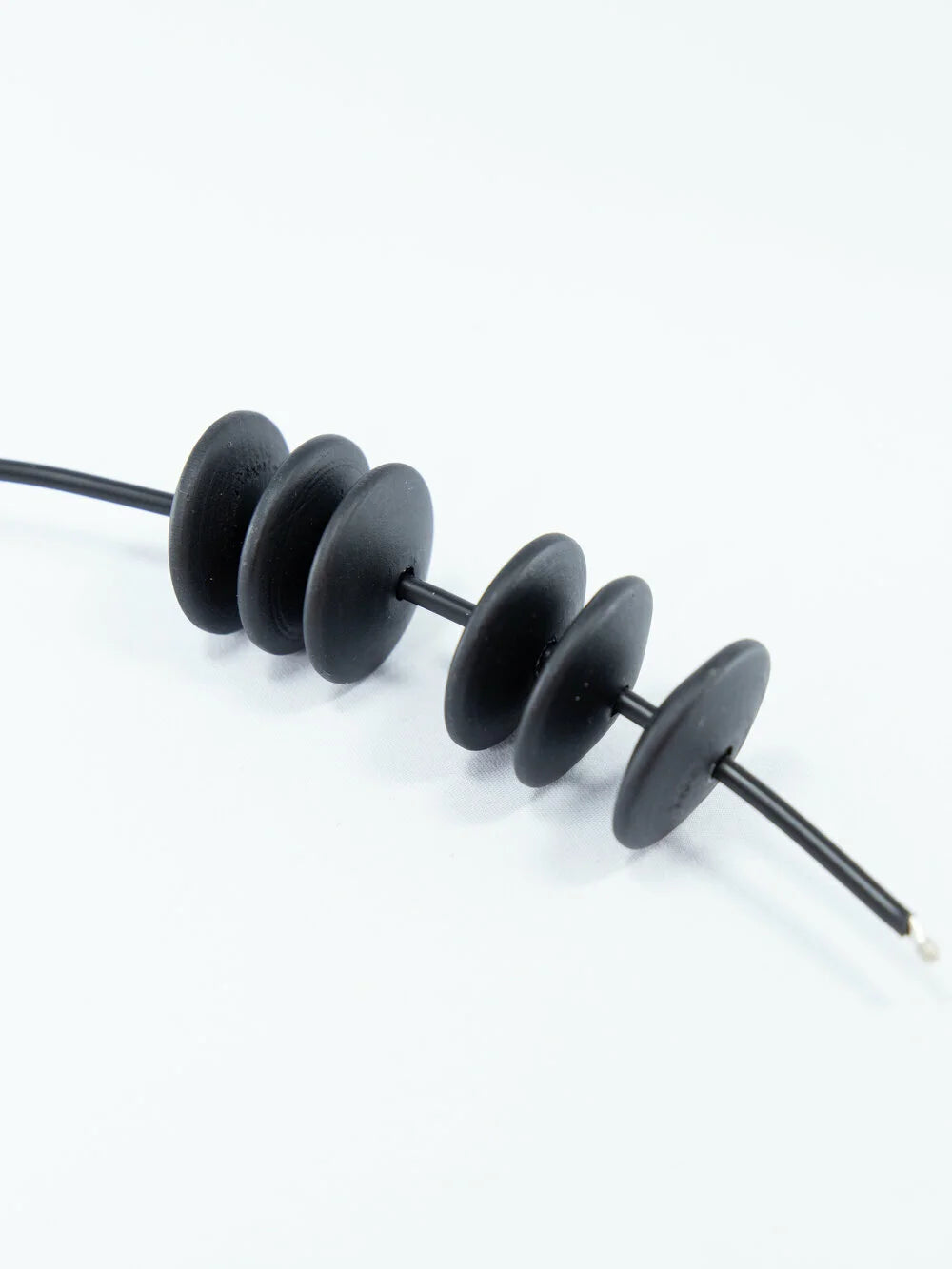 Black Flat Matte Wooden Bead