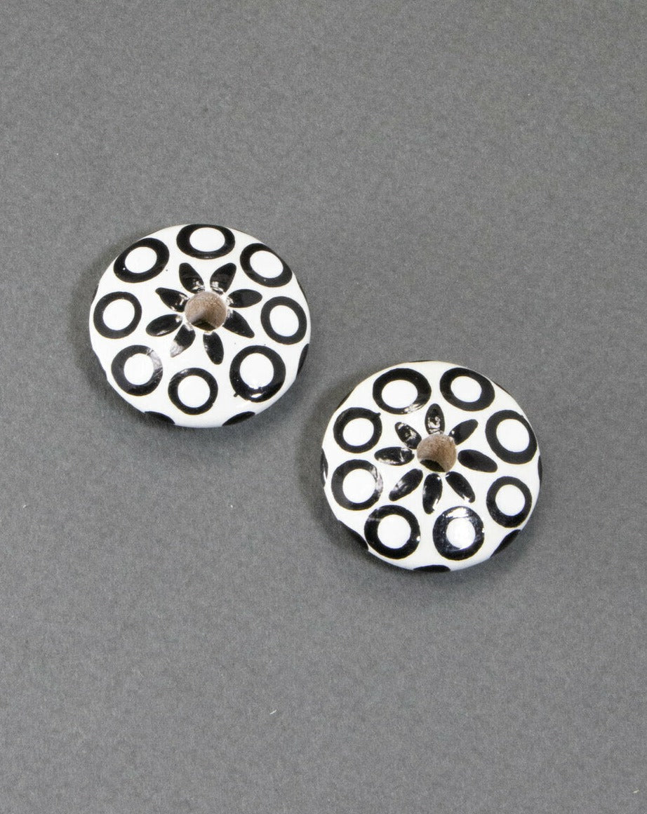 Big Flat Wooden Beads Set 5