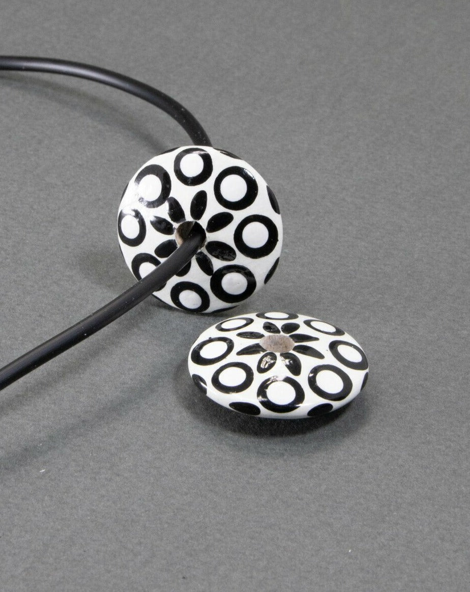 Big Flat Wooden Beads Set 5