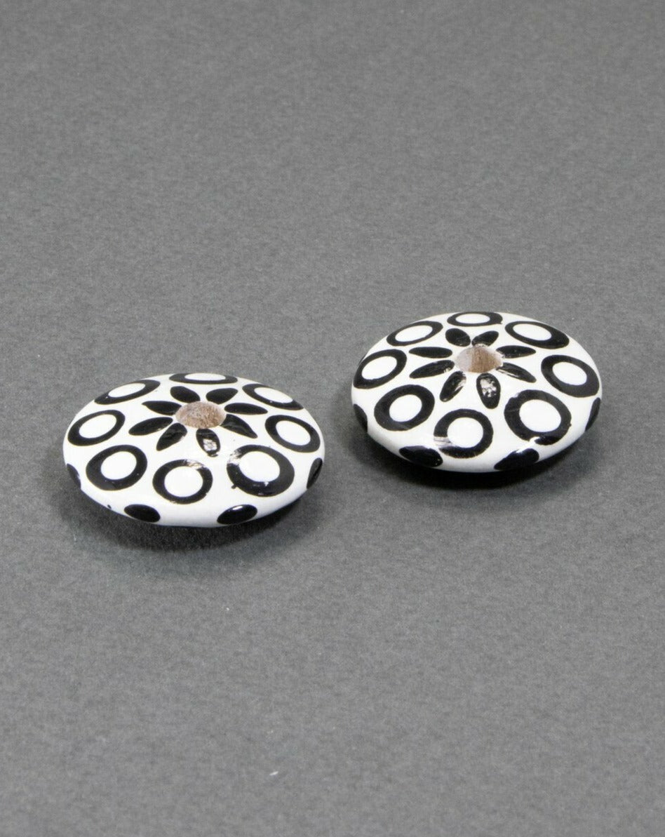 Big Flat Wooden Beads Set 5