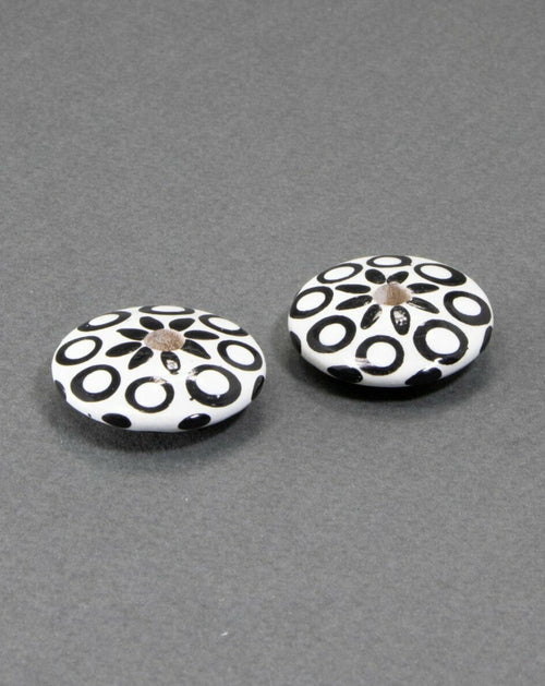 Big Flat Wooden Beads Set 5
