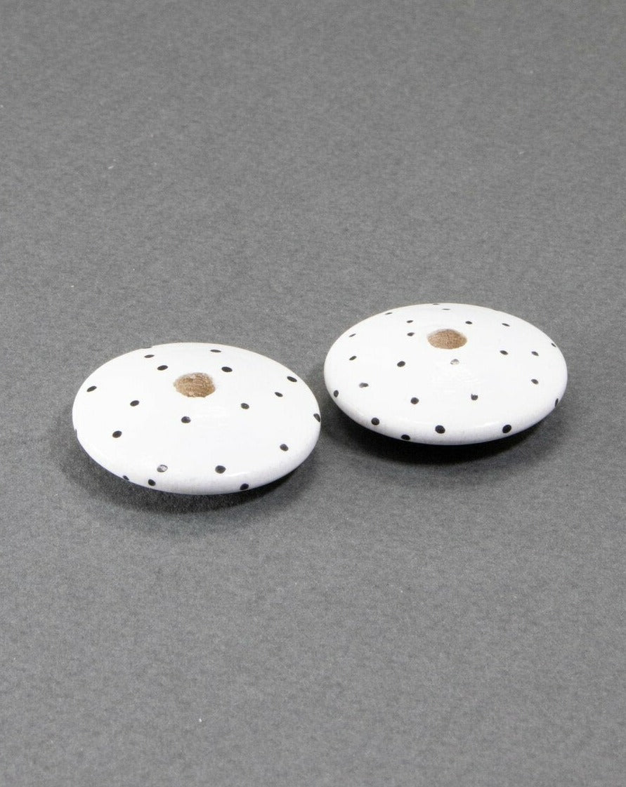 Big Flat Wooden Beads Set 3