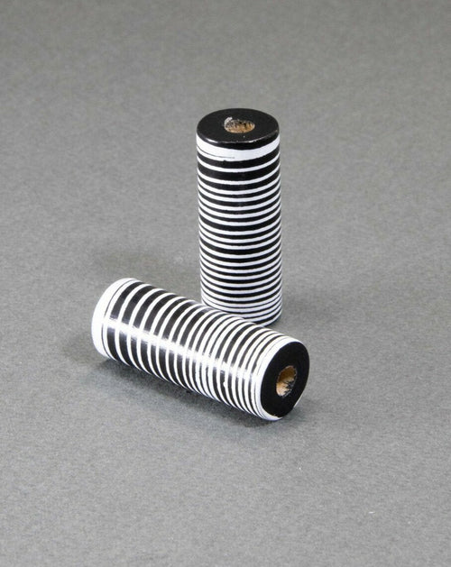 Black Cylinder Wooden Bead 10