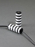Black Cylinder Wooden Bead 9