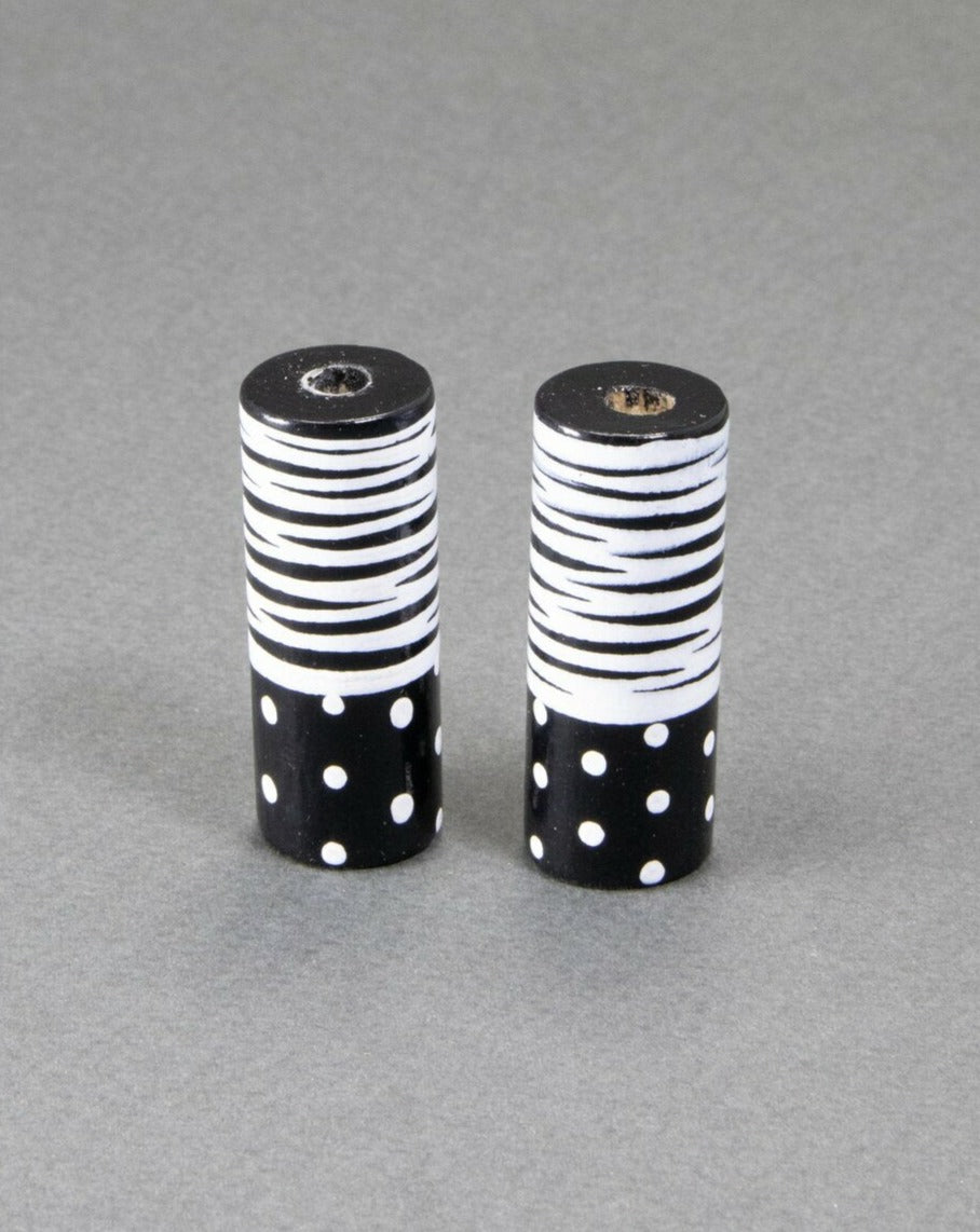 Black Cylinder Wooden Bead 3