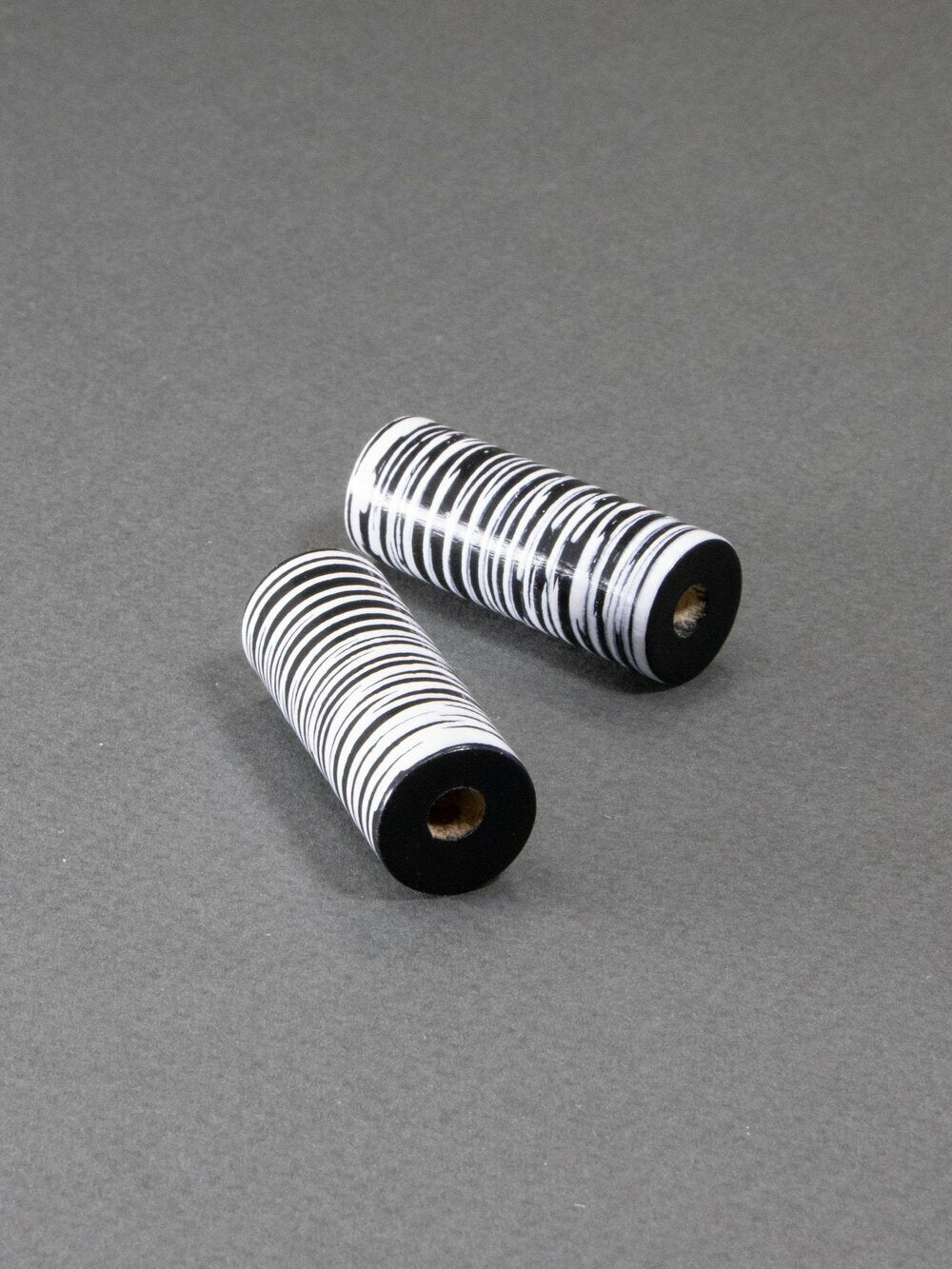 Black Cylinder Wooden Bead 8