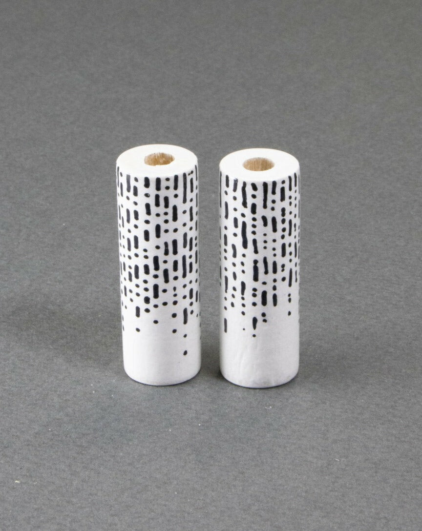 Black Cylinder Wooden Bead 5