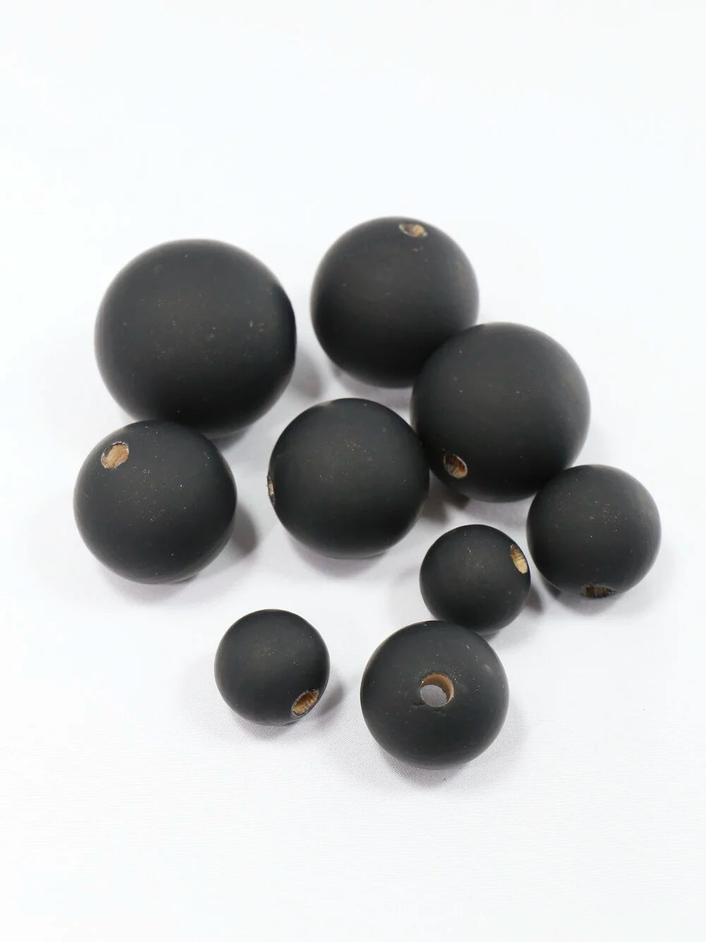 Black Matte Wooden Bead