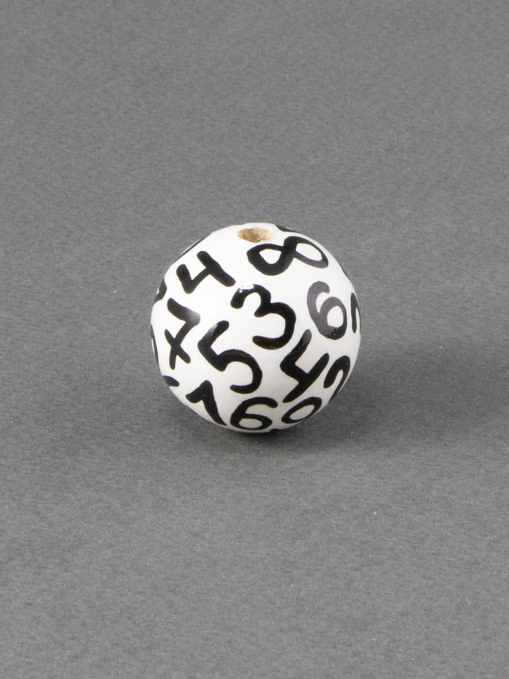 Black Numeric Wooden Bead 3