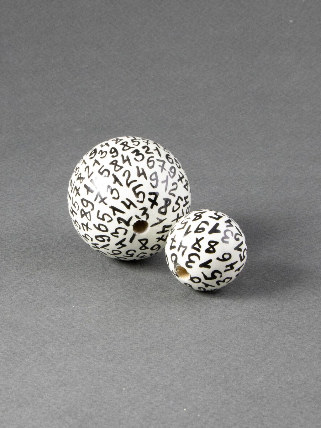 Black Numeric Wooden Bead 2