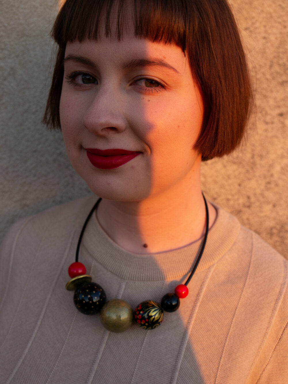 Viburnum Wooden Bead Necklace True