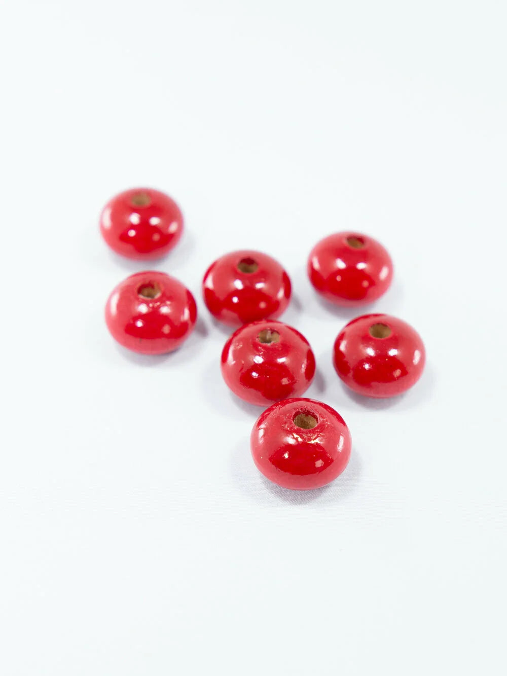 Blood Red Wooden Bead in Pumpkin Shape