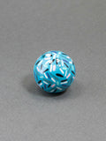Blue Confetti Wooden Bead