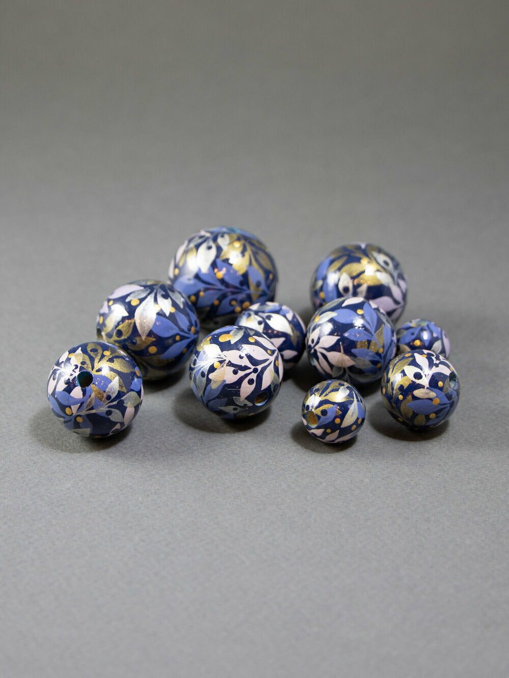 Blue Jungle Wooden Bead