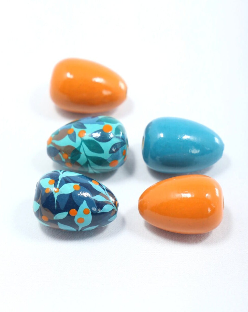 Blue Jungle Wooden Beads Set
