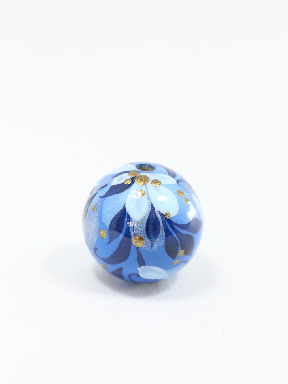 Blue Violet Wooden Bead