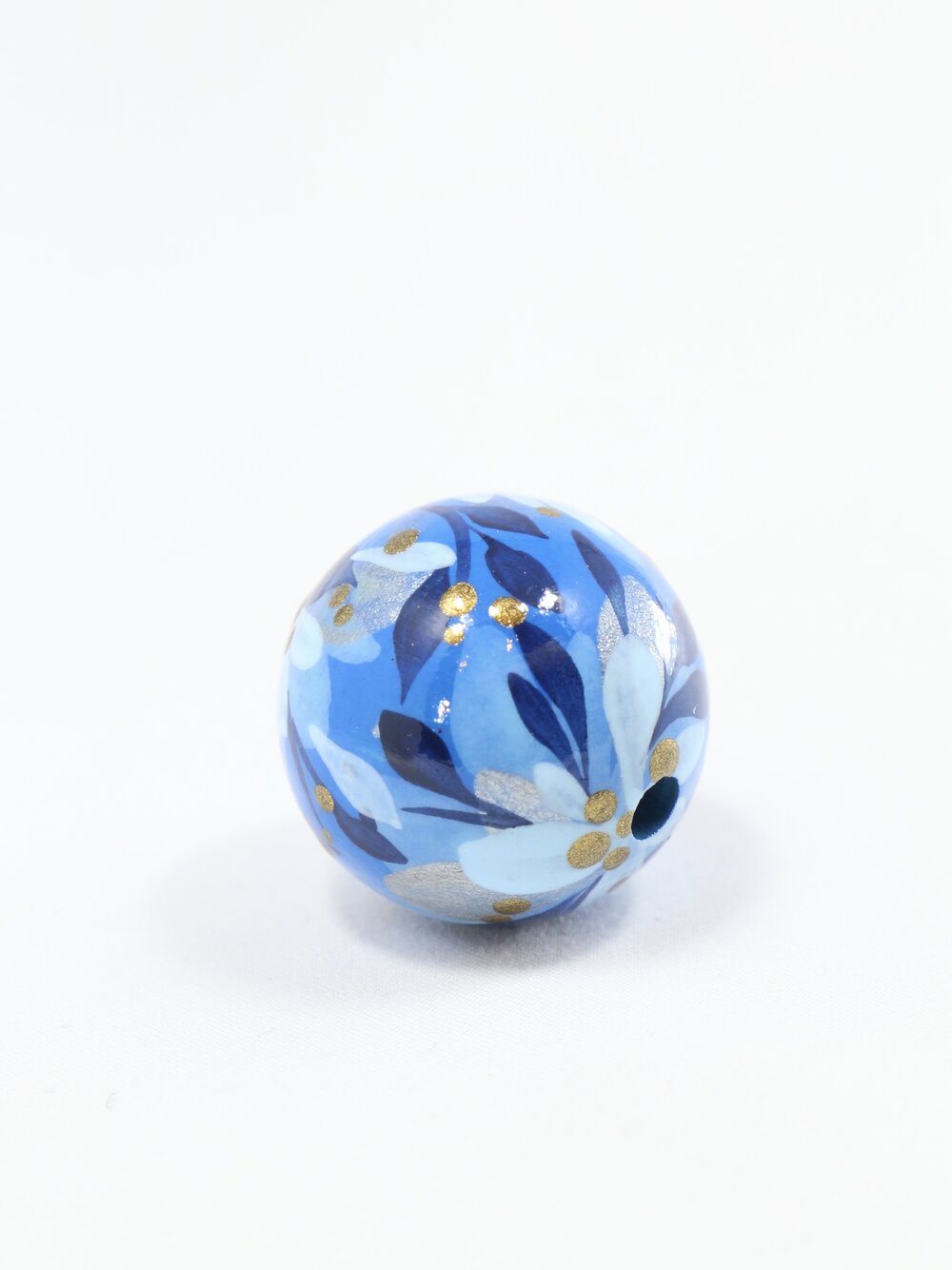 Blue Violet Wooden Bead