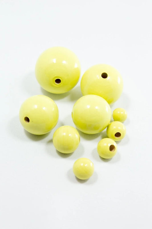 Bright Lime Wooden Bead