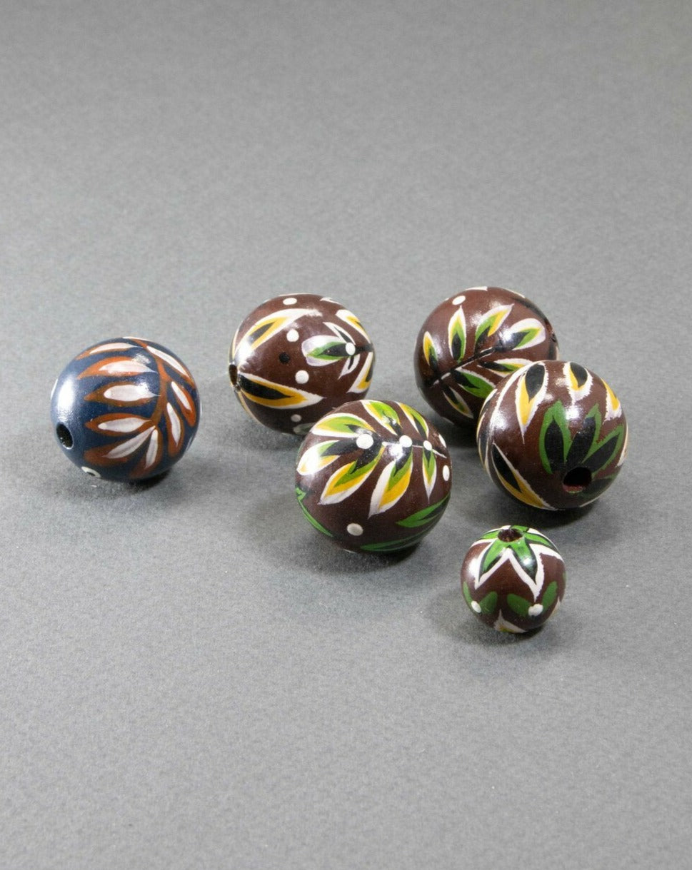 Brown Ethnic Wooden Beads Set