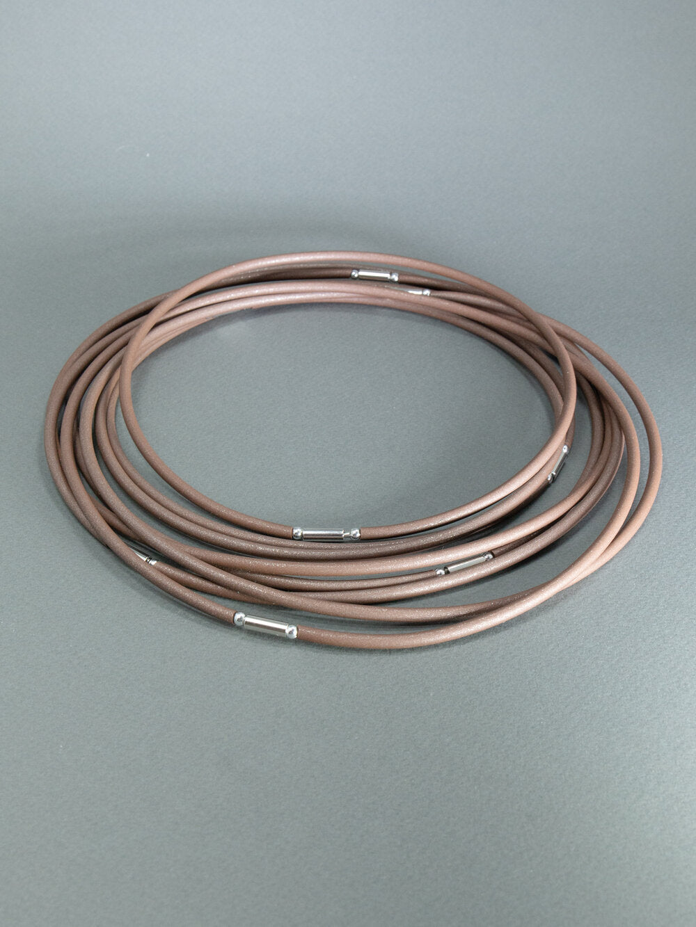 Brown with Glitter Caoutchouc Collar