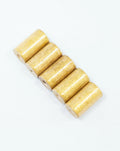 Brushed Antique Gold Wooden Beads in Cylinder Shape