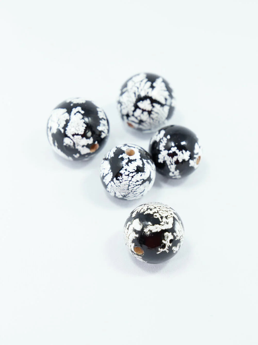 Brushed Black Wooden Bead