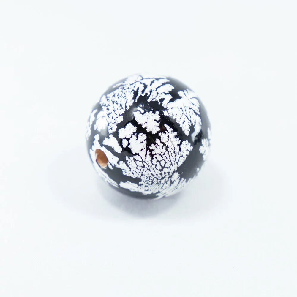 Brushed Black Wooden Bead