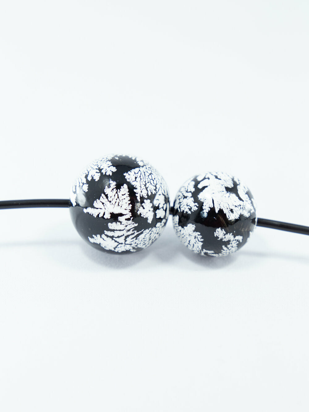 Brushed Black Wooden Bead