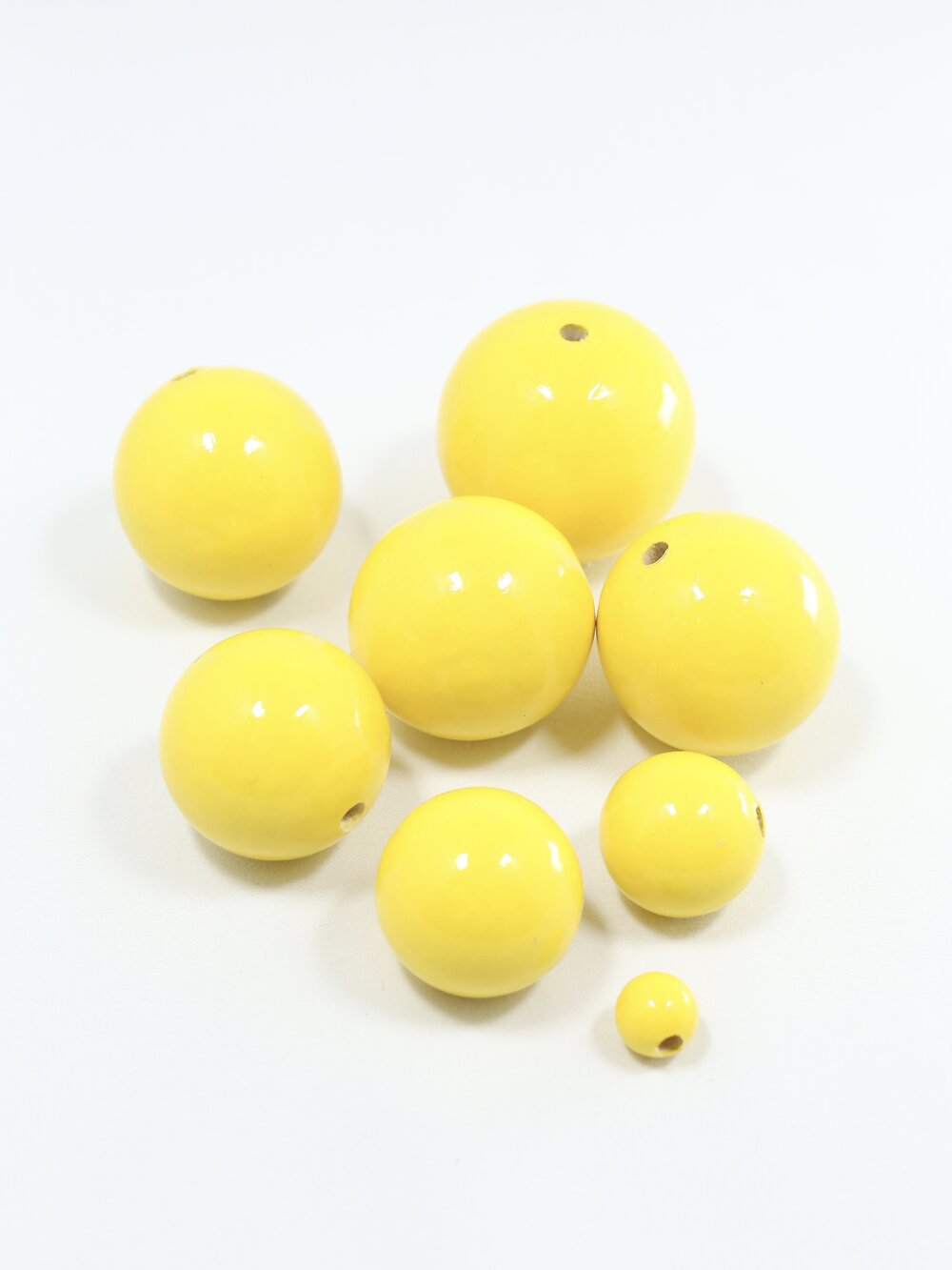 Lemon Yellow Wooden Bead