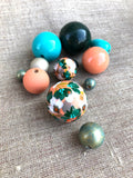 Spring Bouquet Wooden Beads Set