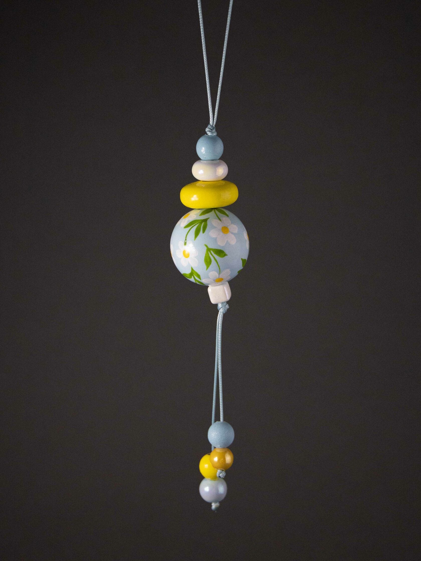 Daises Beaded Pendant