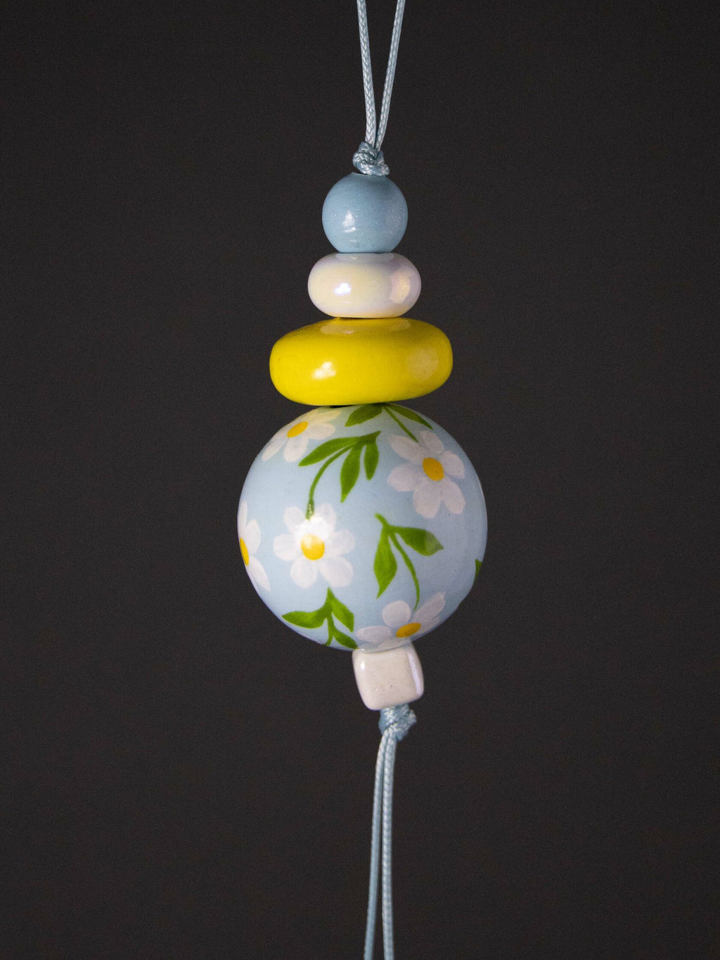 Daises Beaded Pendant