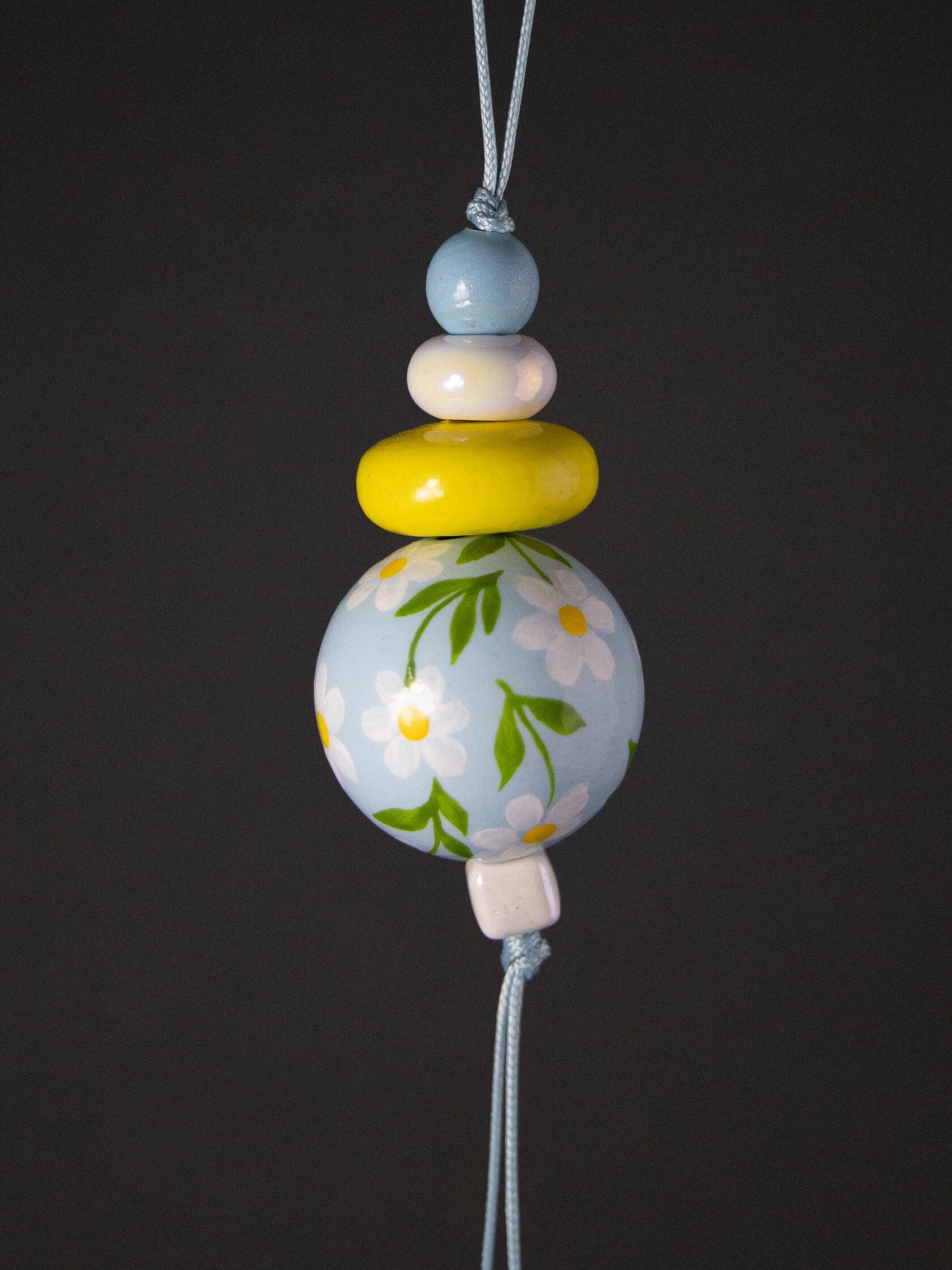 Daises Beaded Pendant