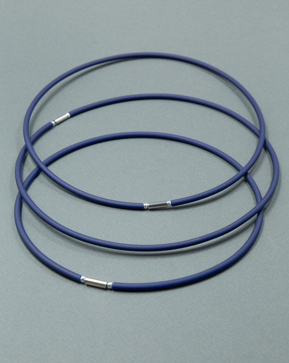 Dark Blue Caoutchouc Collar