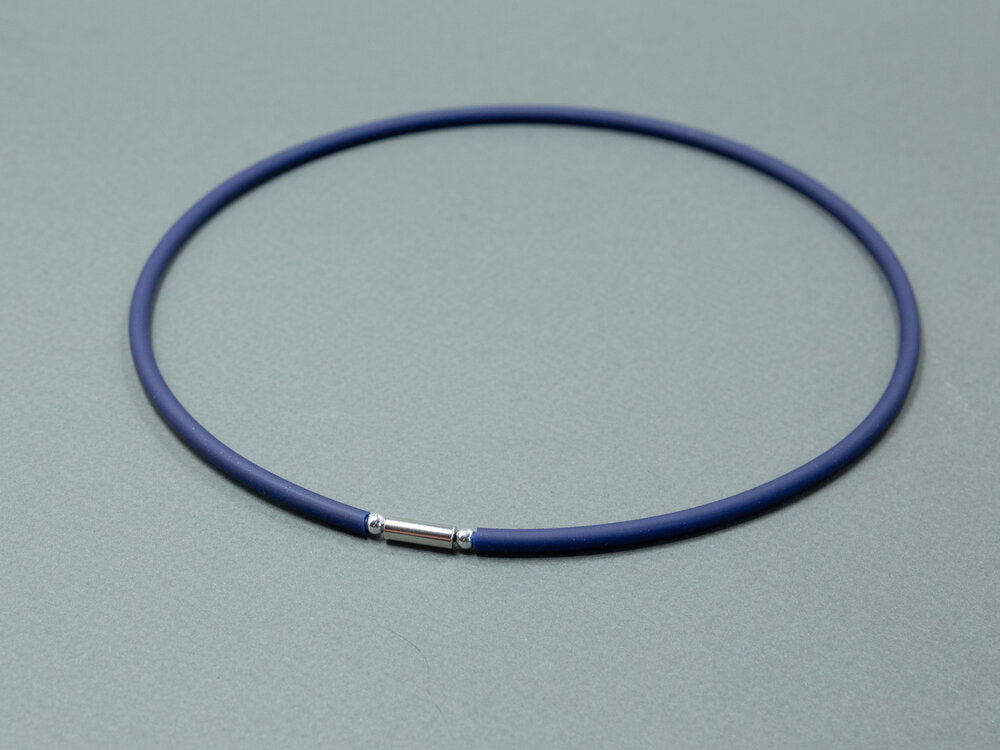 Dark Blue Caoutchouc Collar