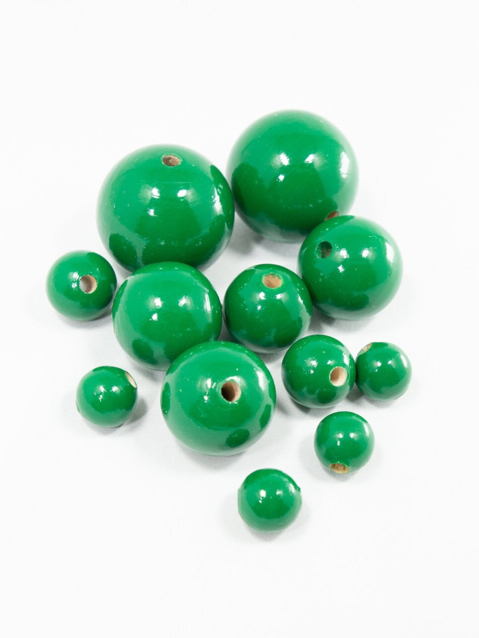 Dark Emerald Wooden Bead