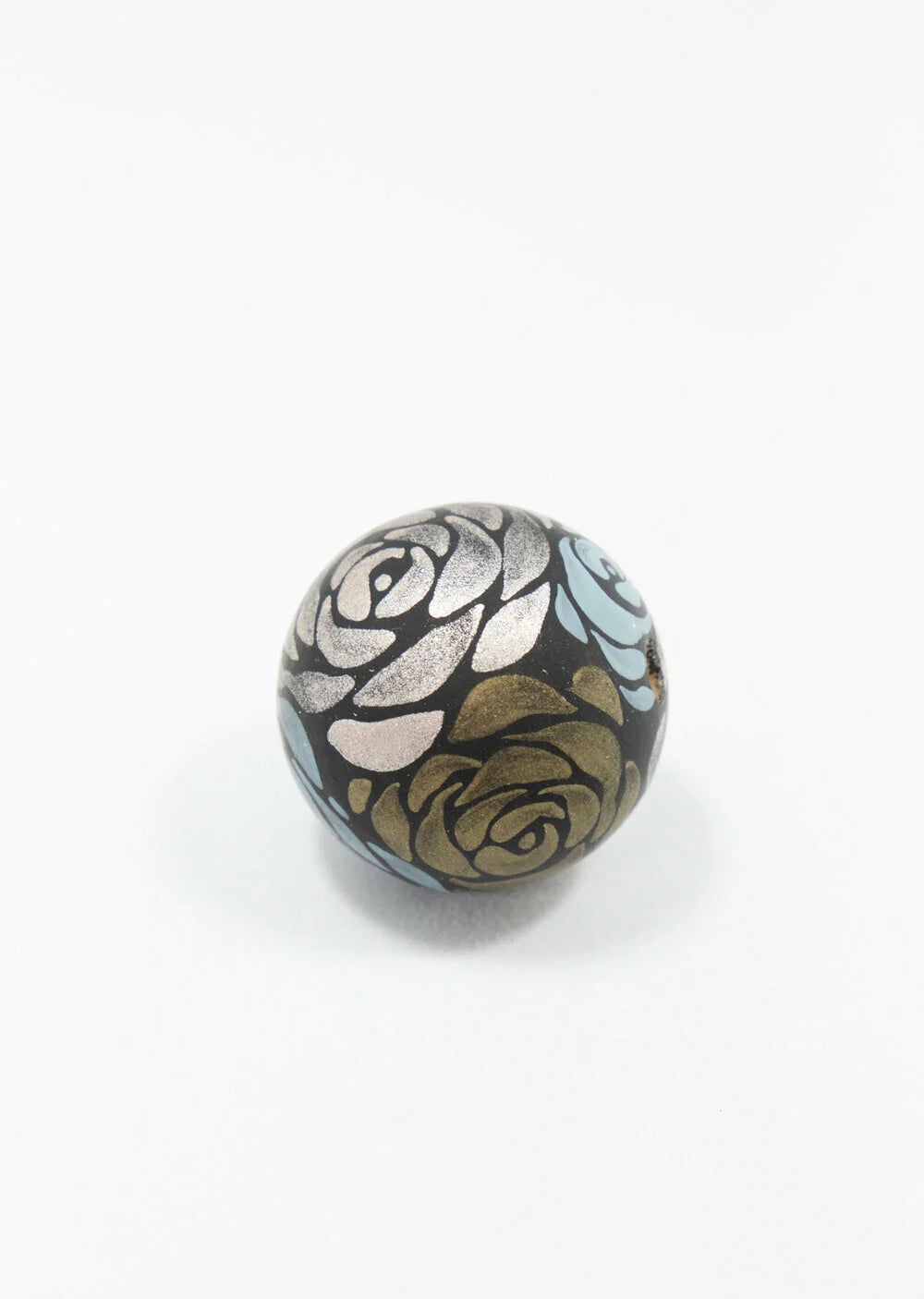 Dark Roses Garden Wooden Bead