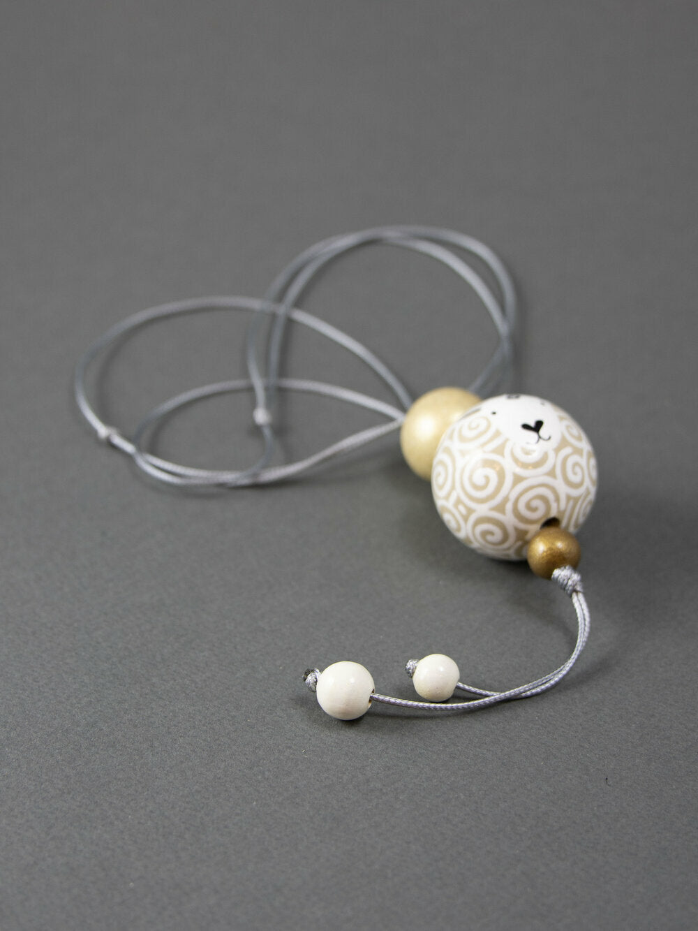 Dolly Sheep Beaded Pendant