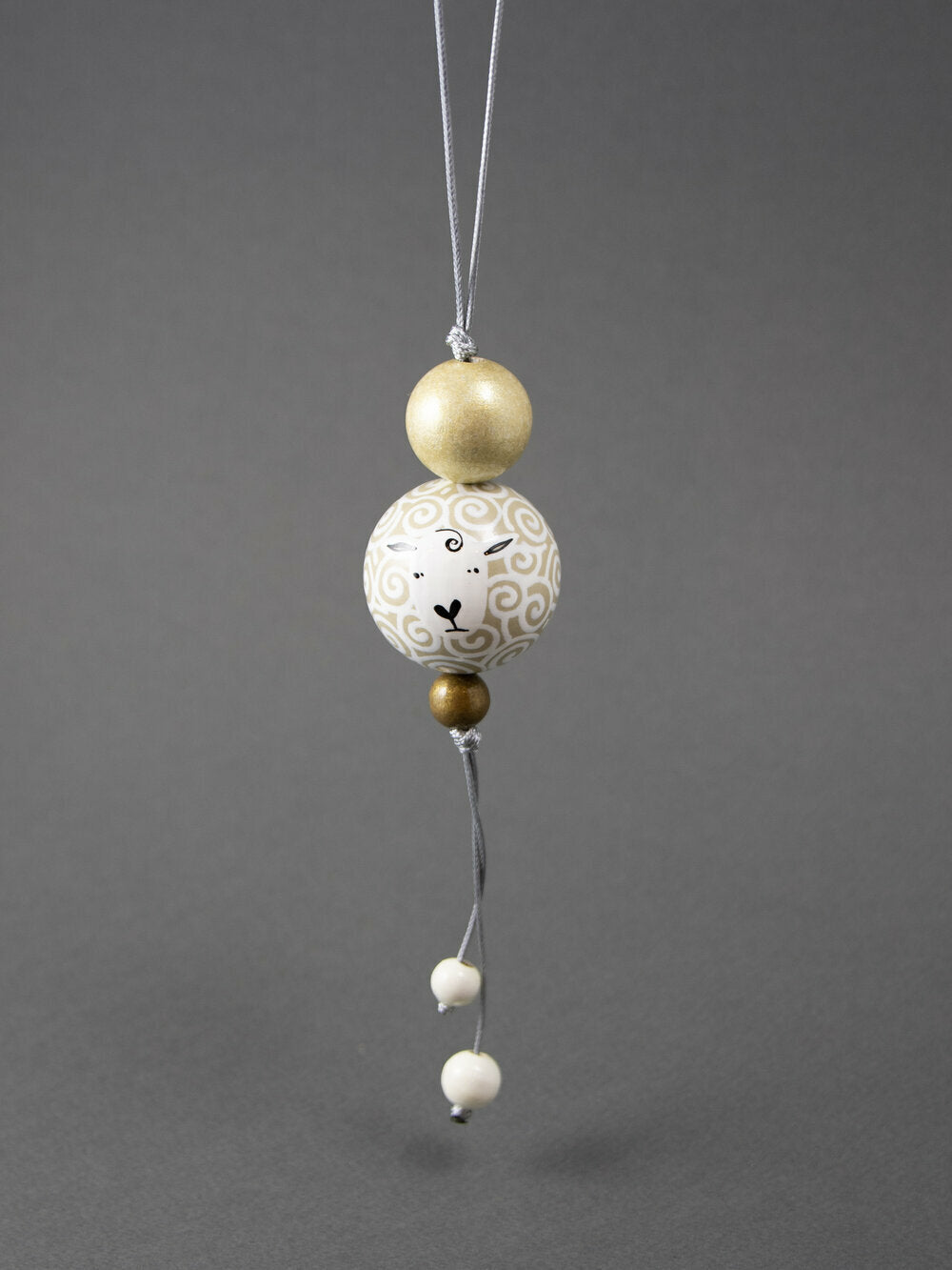 Dolly Sheep Beaded Pendant