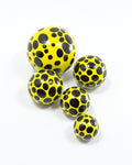 Dots Chaos Yellow Wooden Bead