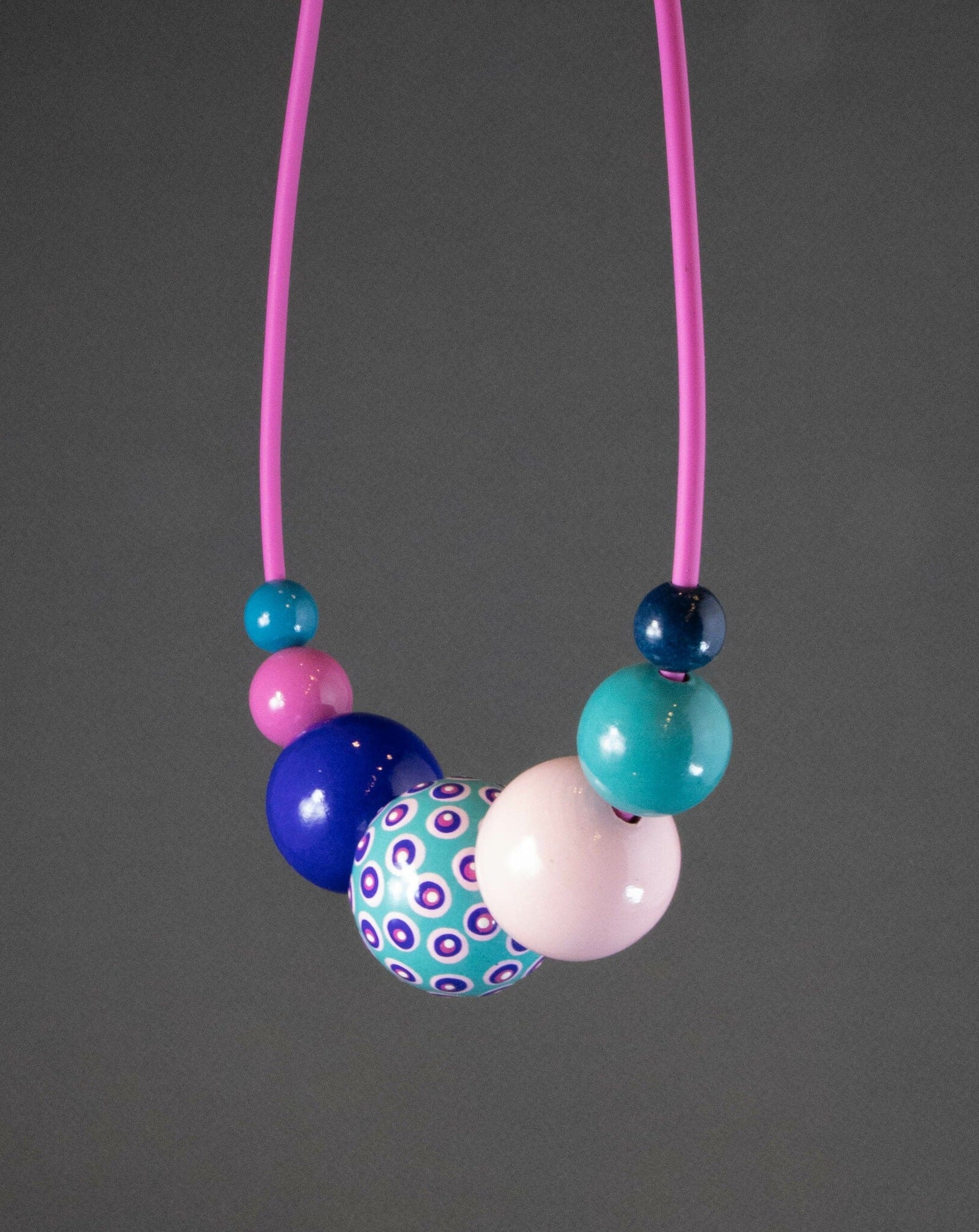Dots Game Wooden Bead Necklace 2