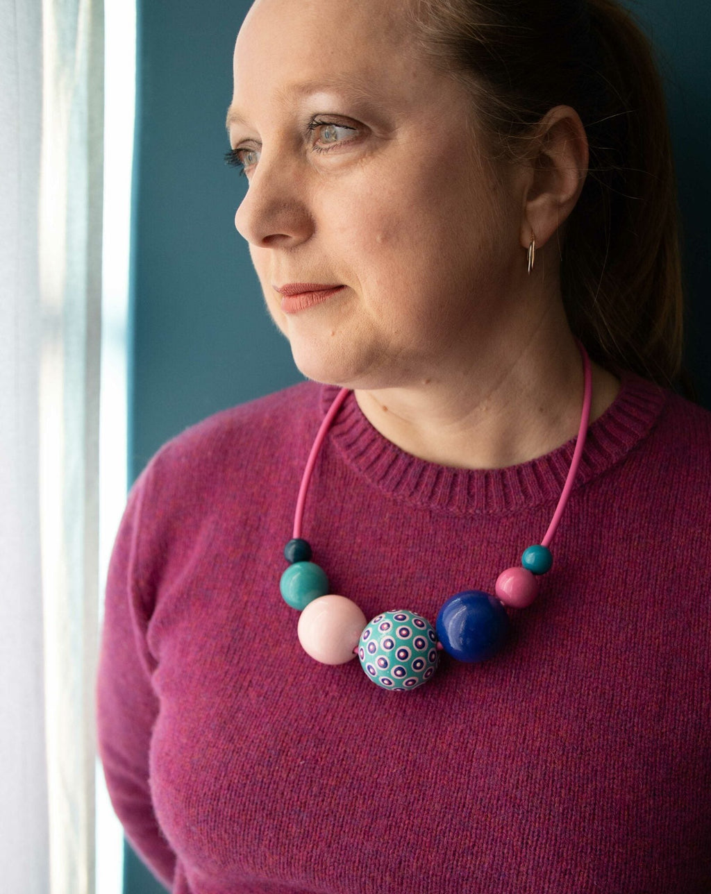 Dots Game Wooden Bead Necklace 2