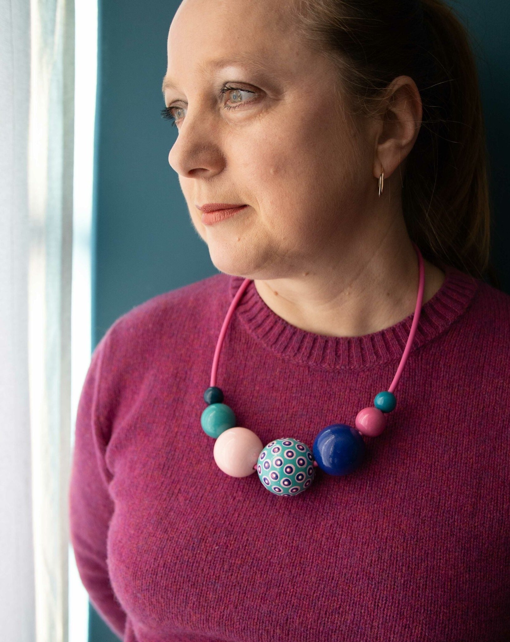 Dots Game Wooden Bead Necklace 2