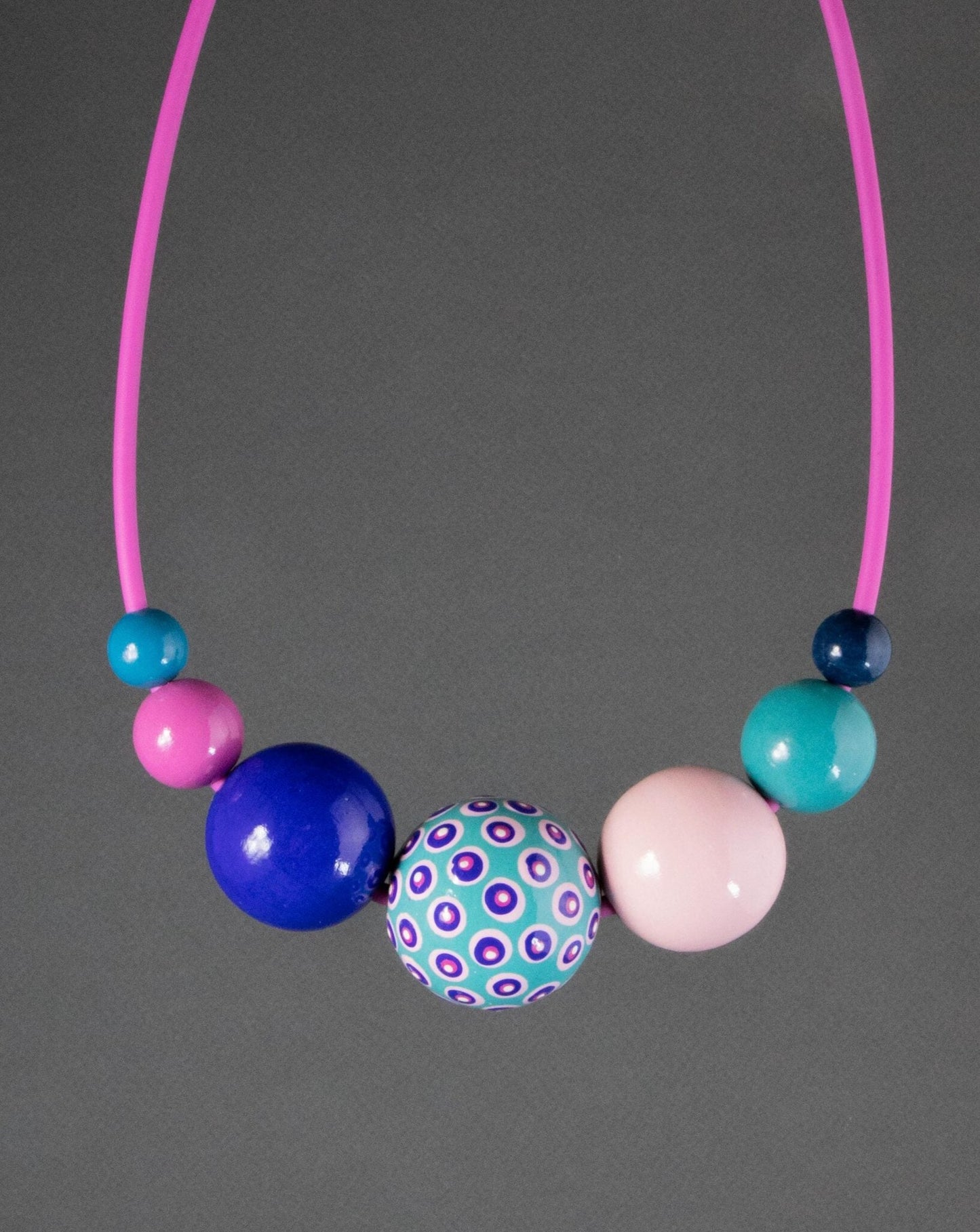 Dots Game Wooden Bead Necklace 2