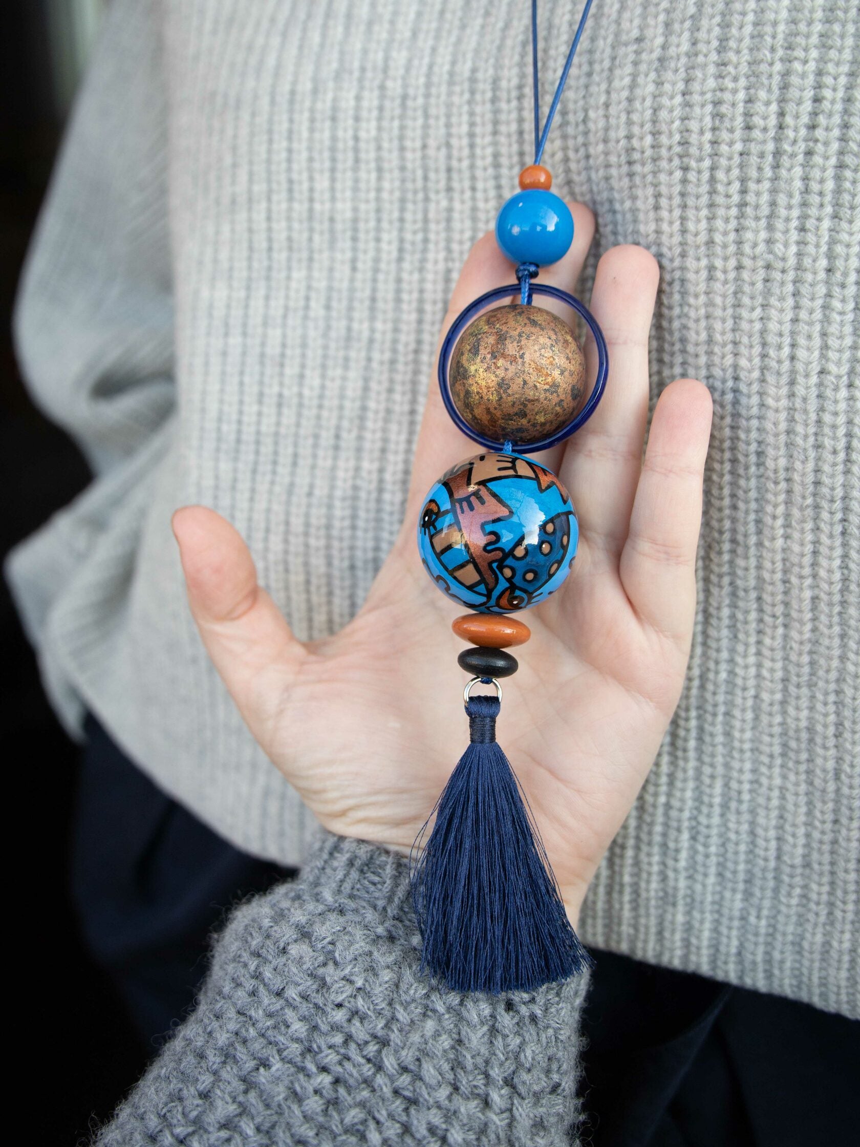 Fantastic Masks Beaded Pendant 3