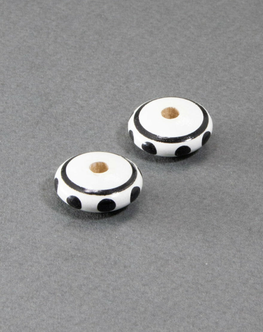 Flat Wooden Beads Set 7